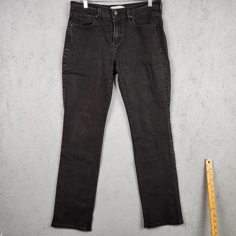 Levis 505 Jeans Womens 32x30 Charcoal Straight Leg Faded Stretch Western Cowgirl